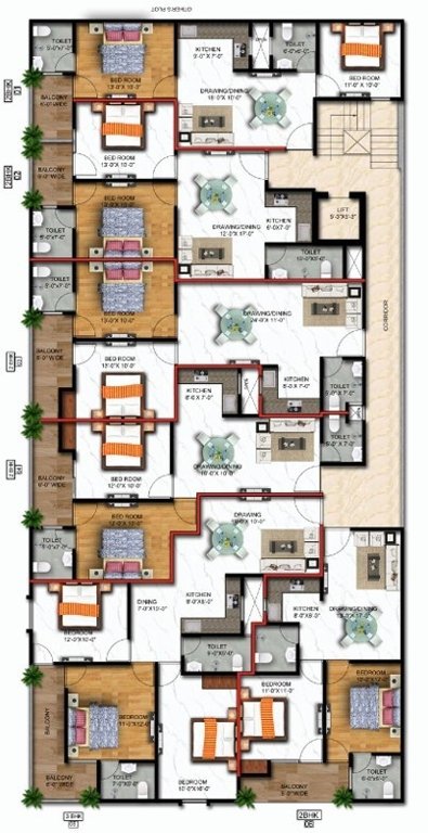 aspire Tower A Cluster Plan from 1st to 5th Floor