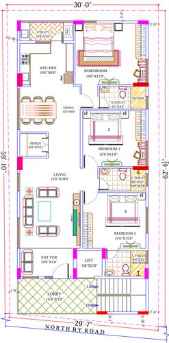  sri-raghavendra-golden-nest Sri Raghavendra Golden Nest Cluster Plan from 1st to 4th Floor
