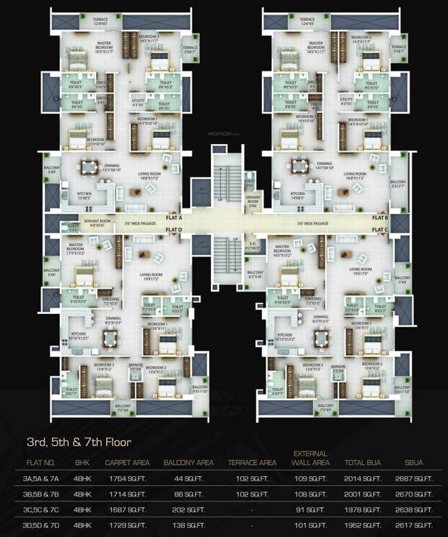  sapphire tower Sapphire Tower Cluster Plan for 3rd, 5th, 7th Floor