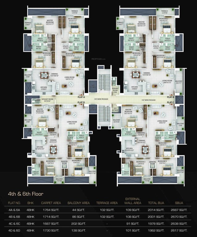  sapphire tower Sapphire Tower Cluster Plan for 4th, 6th Floor