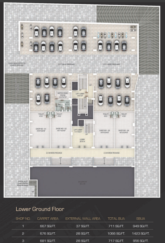  sapphire tower Sapphire Tower Lower Ground Cluster Plan