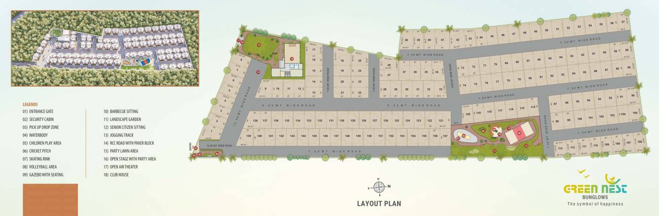 green nest bungalows Layout Plan