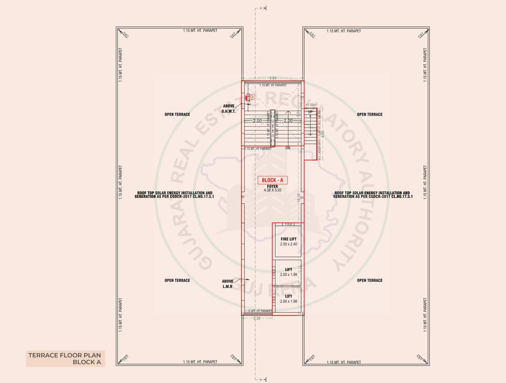  adhirath by sampad Block A Cluster Plan for Terrace Floor