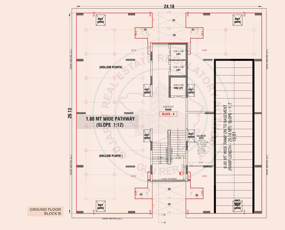  adhirath by sampad Block B Cluster Plan for ground Floor