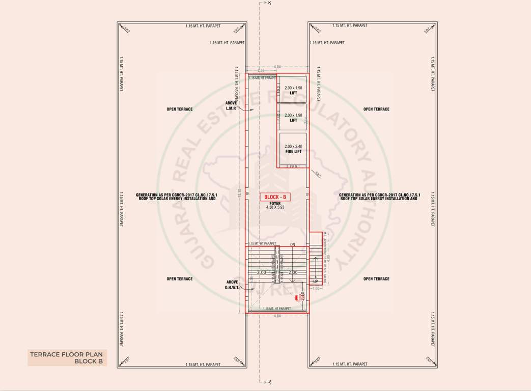  adhirath by sampad Block B Cluster Plan for Terrace Floor