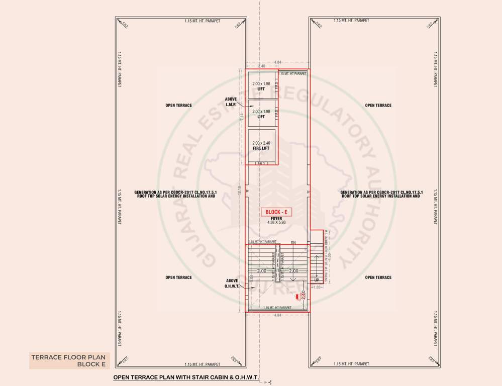  adhirath by sampad Block E Cluster Plan for Terrace Floor