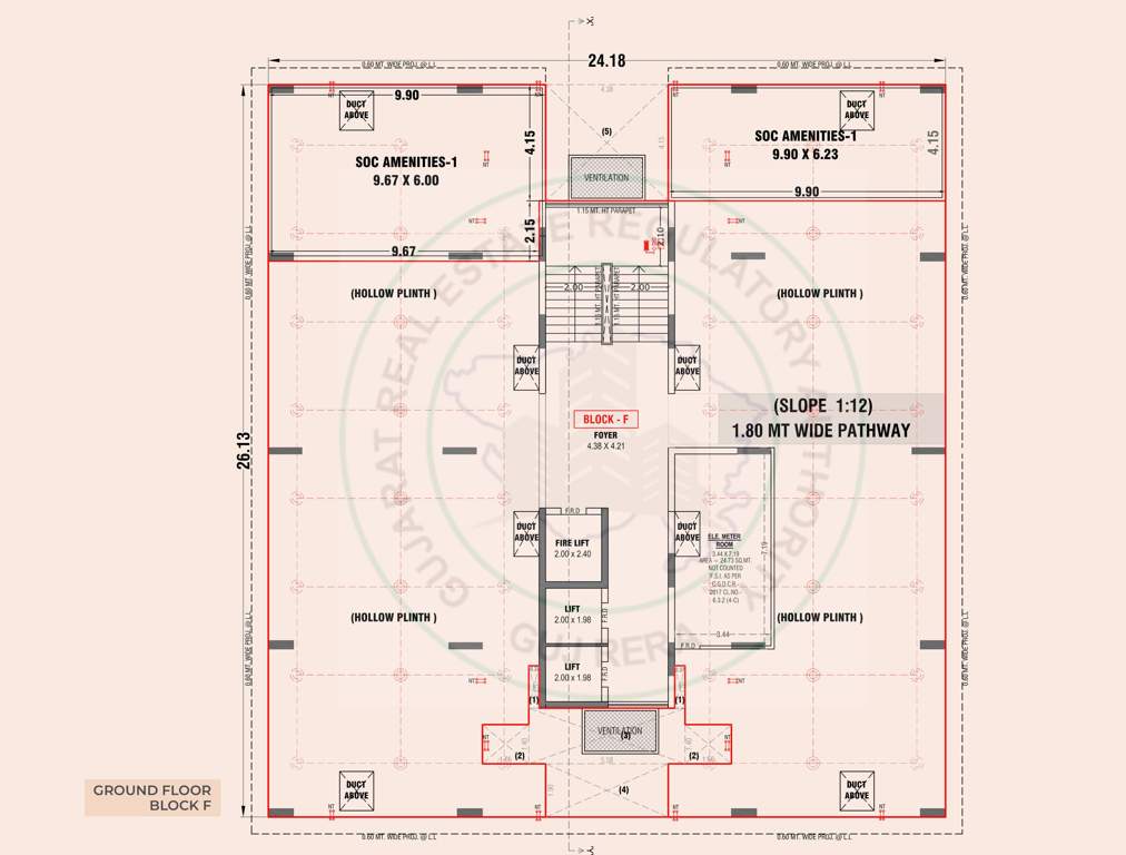  adhirath by sampad Block F Cluster Plan for ground Floor