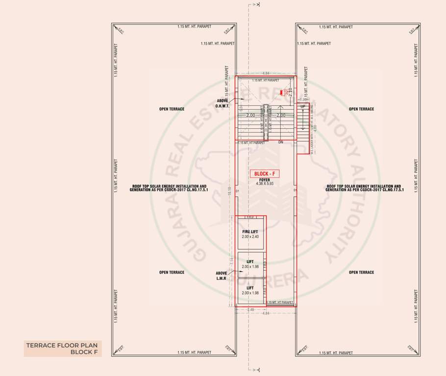  adhirath by sampad Block F Cluster Plan for Terrace Floor