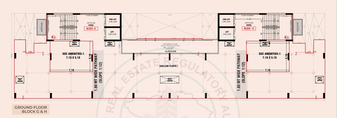  adhirath by sampad Block G & H Cluster Plan for ground Floor