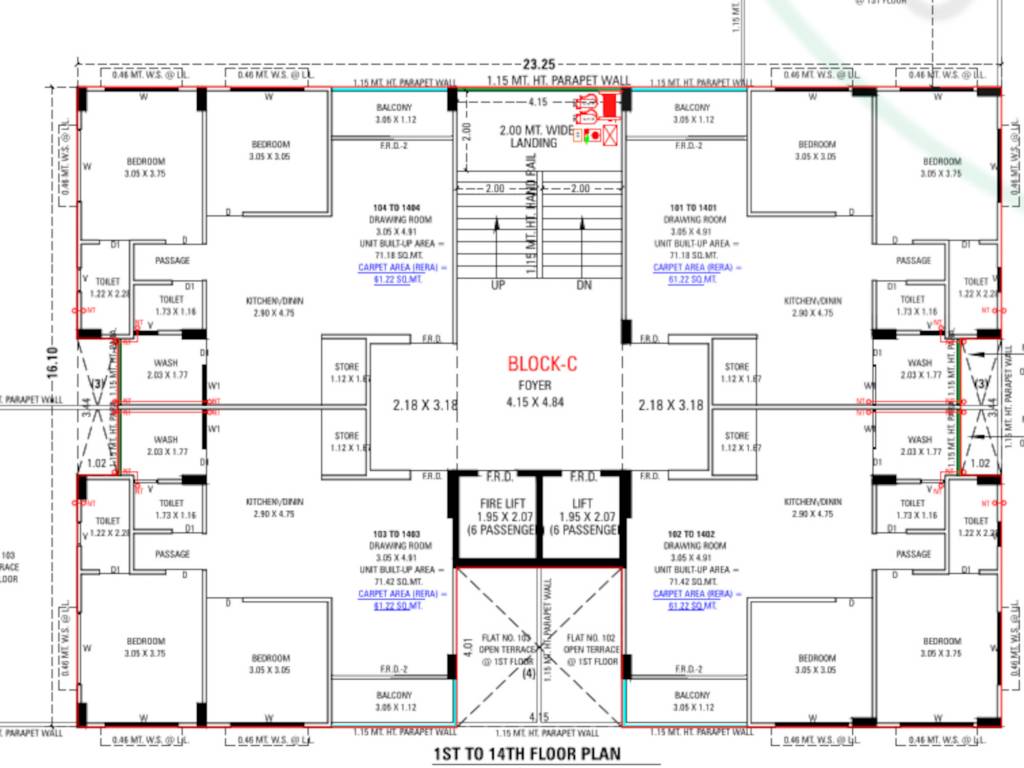  balraj heritage A Cluster Plan from 1st to 14th Floor