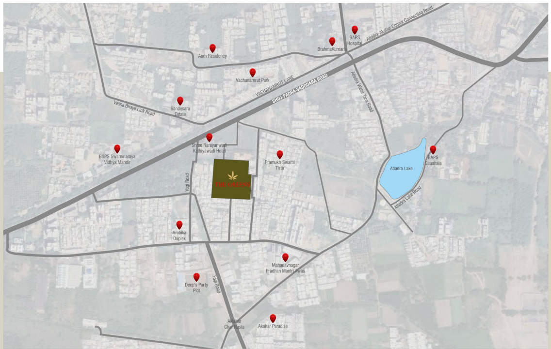 the greens Location Plan