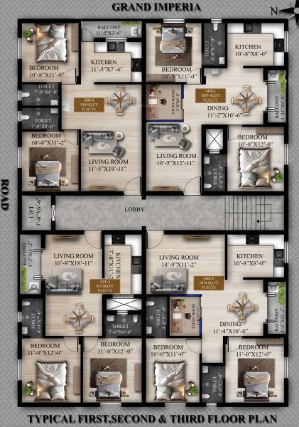  imperia Imperia Cluster Plan from 1st to 3rd Floor