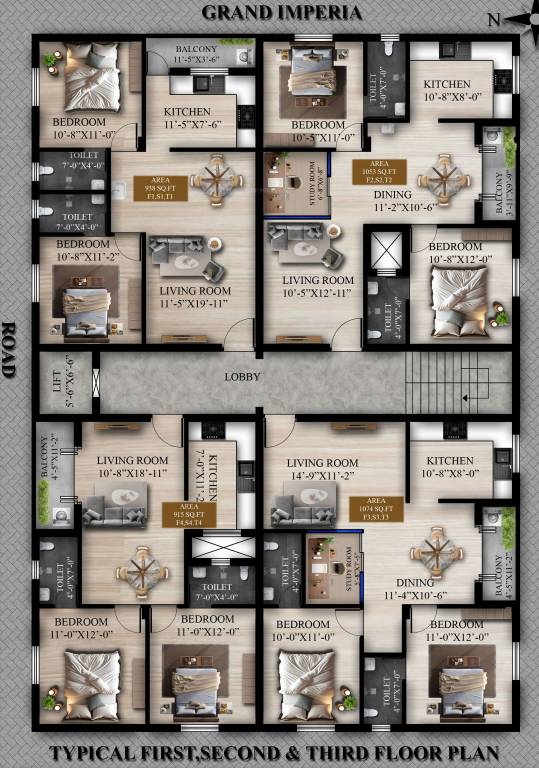  imperia Imperia Cluster Plan from 1st to 3rd Floor
