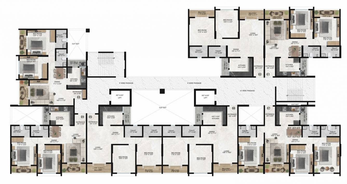  nesterra Wing A5 Cluster Plan Typical