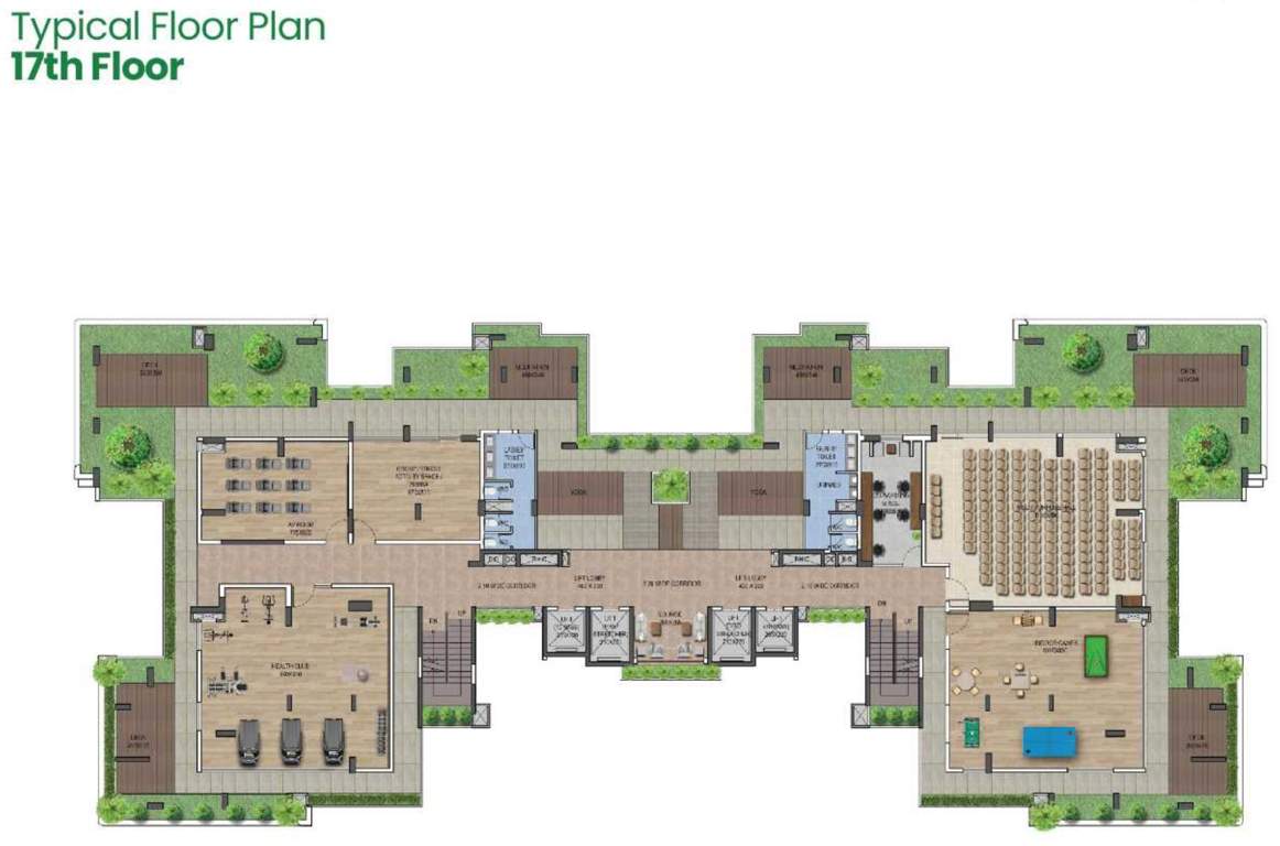  green heights Green Heights Cluster Plan for 17th Floor