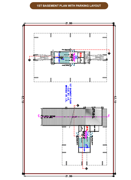  luxuria Building A Cluster Plan for 1st Basement