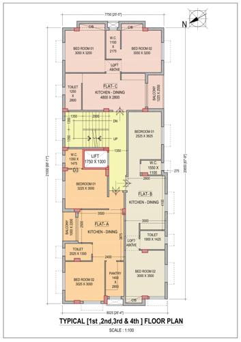  moksh Moksh Cluster Plan from 1st to 4th Floor