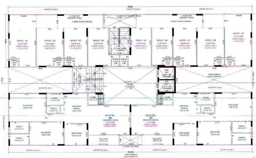  aalayam Block A 1st floor Cluster Plan Cluster Plan
