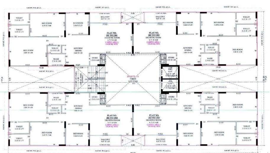 aalayam Block A Typical floor Cluster Plan