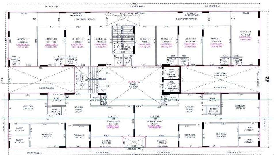  aalayam Block B 1st floor Cluster Plan