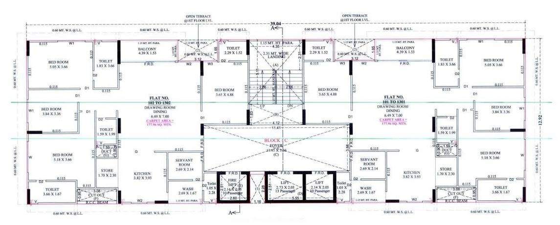  aalayam Block C 1st floor  Cluster Plan