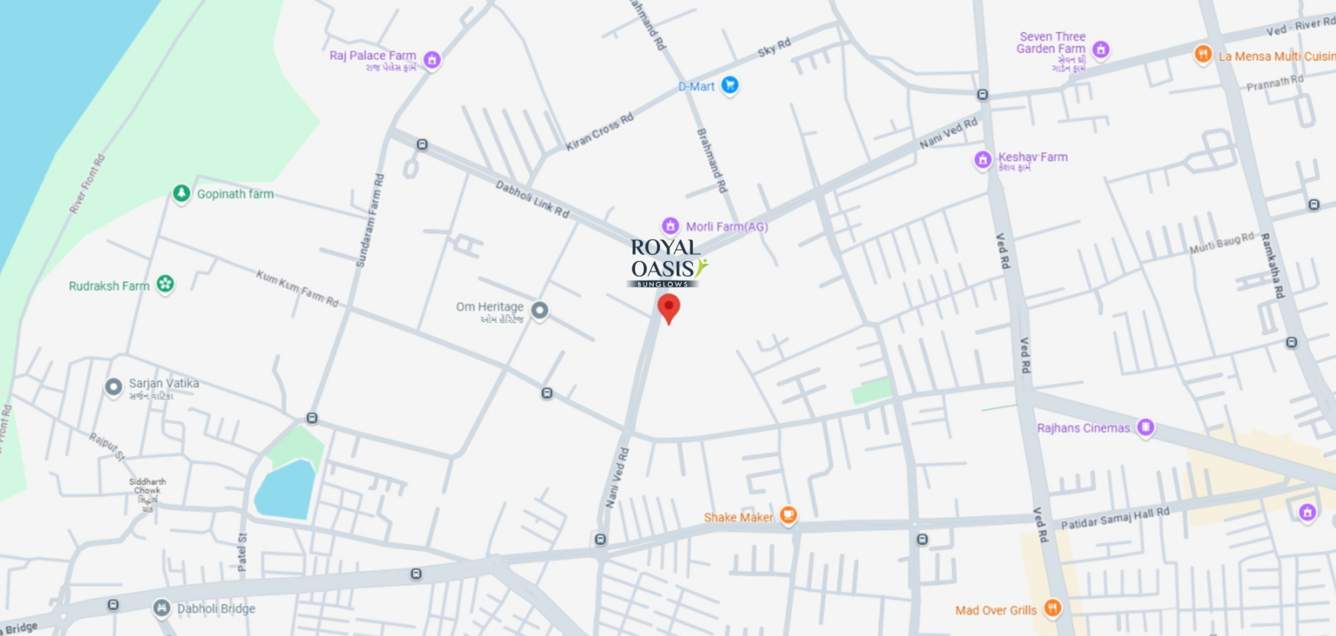 royal oasis bunglows Location Plan