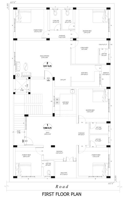 nivashini enlave Nivashini Enlave Cluster Plan for 1st Floor