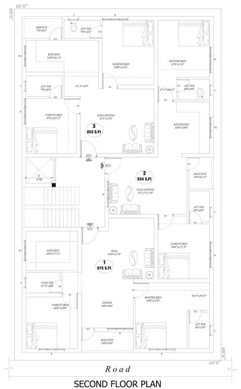  nivashini enlave Nivashini Enlave Cluster Plan for 2nd Floor