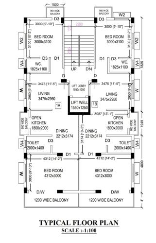  shivam-co-operative-lig Shivam Co Operative Lig Cluster Plan from 1st to 4th Floor