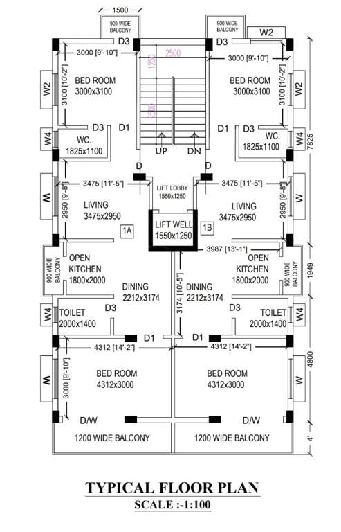  shivam co operative lig Shivam Co Operative Lig Cluster Plan from 1st to 4th Floor
