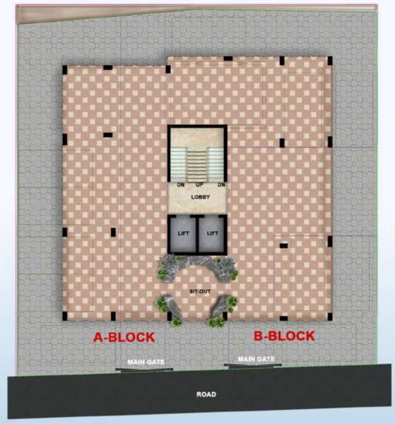  sai-prestige Block A & B Cluster Plan for ground Floor