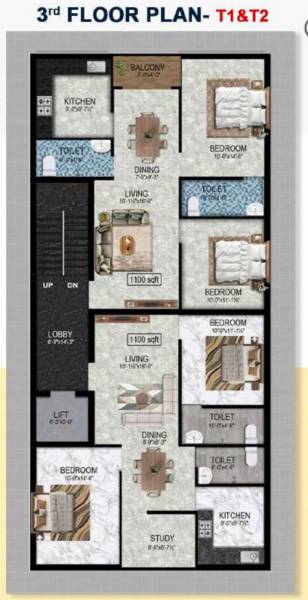  ss-paradise SS Paradise Cluster Plan for 3rd Floor