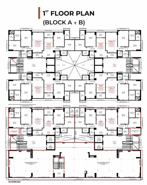  shristii Tower A,B Cluster Plan for 1st Floor