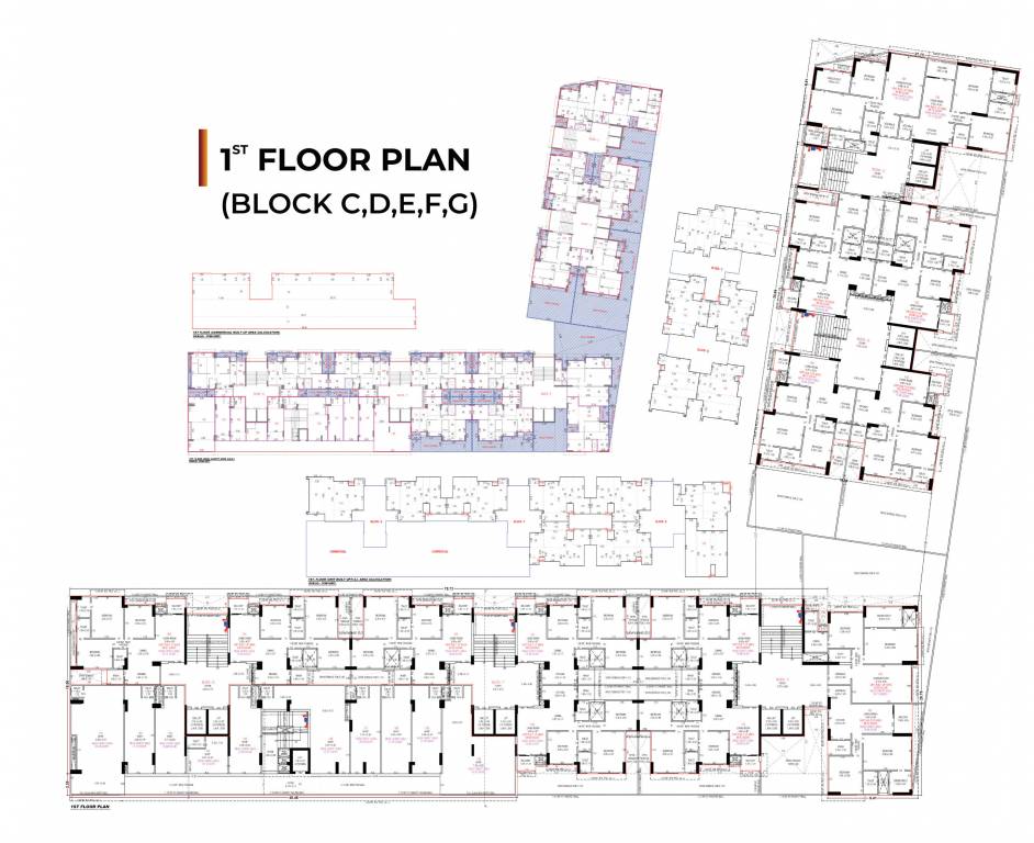 shristii Tower C,D,E,F,G Cluster Plan for 1st Floor