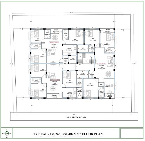  sankar-elite Vijay Manoj Enclave Cluster Plan from 1st to 5th Floor