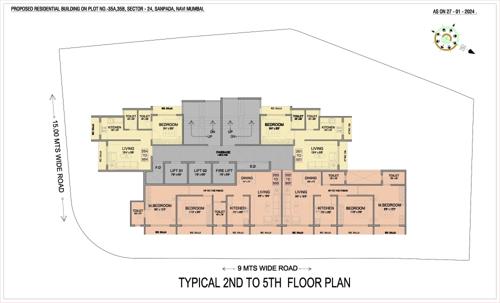  vraj Gami Vraj Cluster Plan from 2nd to 5th Floor