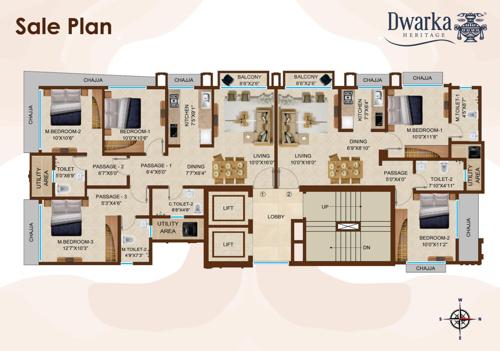  dwarka-kunj-chsl Dwarka Kunj CHSL Cluster Plan from 1st to 11th Floor