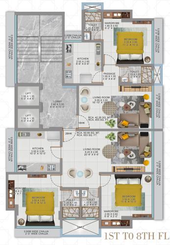  nakshatra Nakshatra Cluster Plan from 1st to 8th Floor