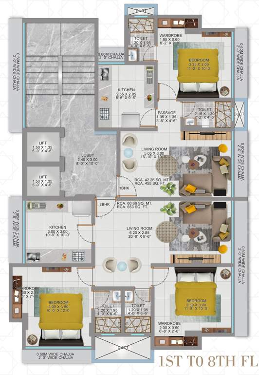  nakshatra Nakshatra Cluster Plan from 1st to 8th Floor