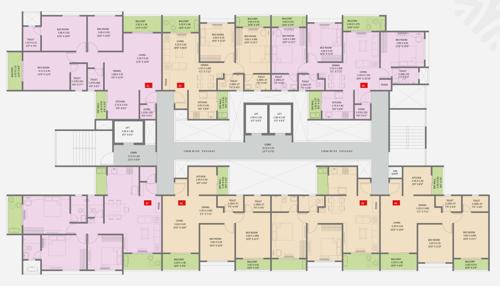 legend-aaradhyam-phase-i Wing D Cluster Plan from 2nd to 14th Floor