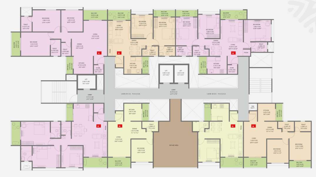  legend aaradhyam phase i Wing D Cluster Plan from 7th to 12th Floor