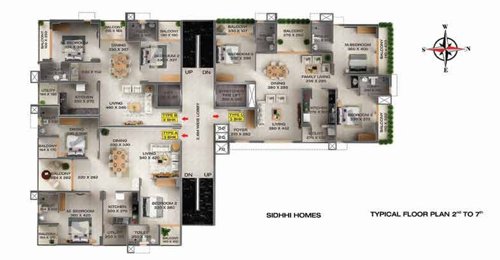  chandravilasam Chandravilasam Cluster Plan from 2nd to 7th Floor