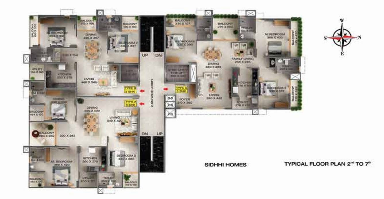  chandravilasam Chandravilasam Cluster Plan from 2nd to 7th Floor
