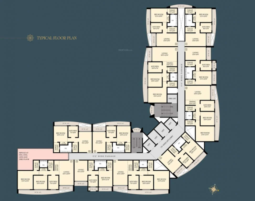  ayodhya Ayodhya Cluster Plan from 1st to 17th Floor