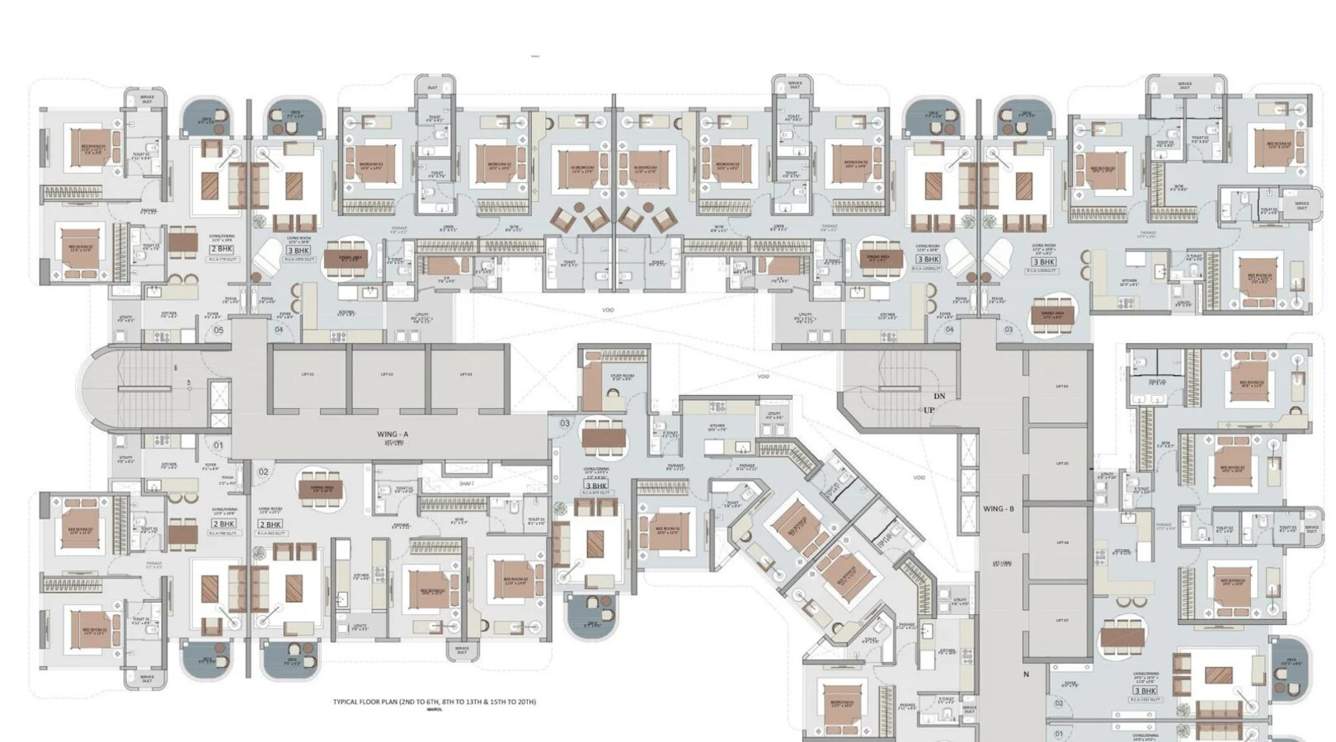  solstice Wing A + B Typical Cluster Plan