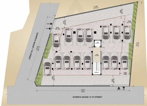 aster Aster Cluster Plan for Car Parking Floor