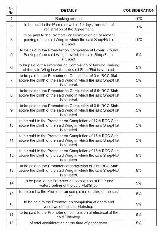 108-astera Construction Linked Payment (CLP) Payment Plan