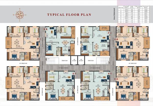  shree-prasasthee Prem Shree Prasasthee Cluster Plan for Typical Floor