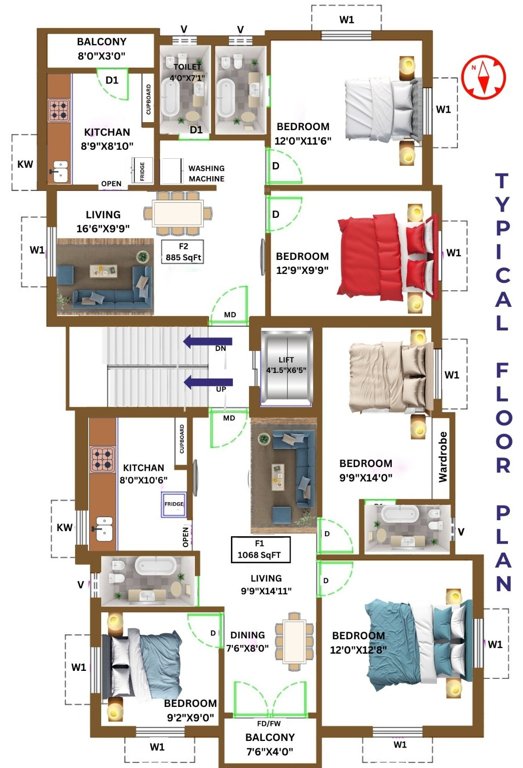  samrat Samrat Cluster Plan from 1st to 3rd Floor
