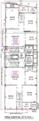  mohammedi-residency Mohammedi Residency Cluster Plan from 1st to 7th Floor